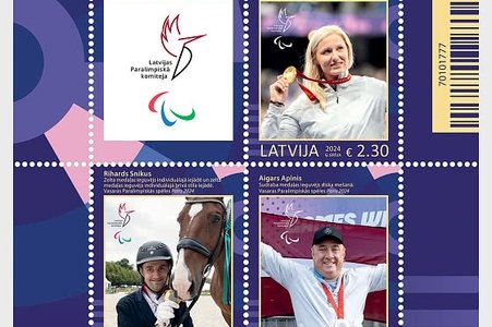 Bưu chính Latvia phát hành tem về người đoạt huy chương Paralympic 2024