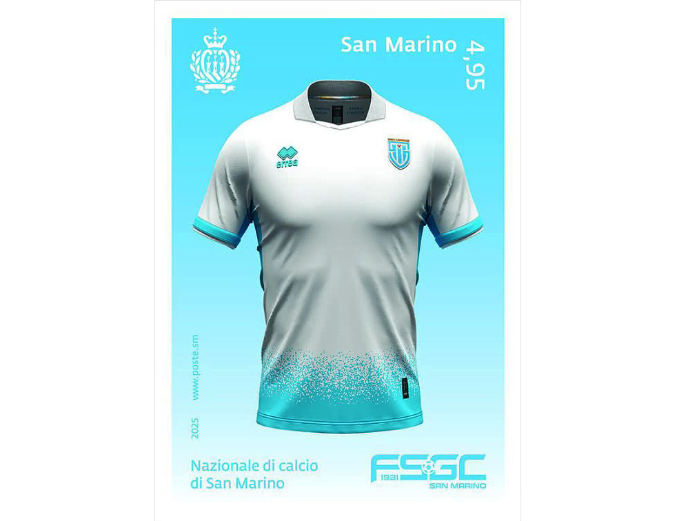 Bưu chính San Marino phát hành con tem về Đội tuyển Bóng đá Quốc gia San Marino