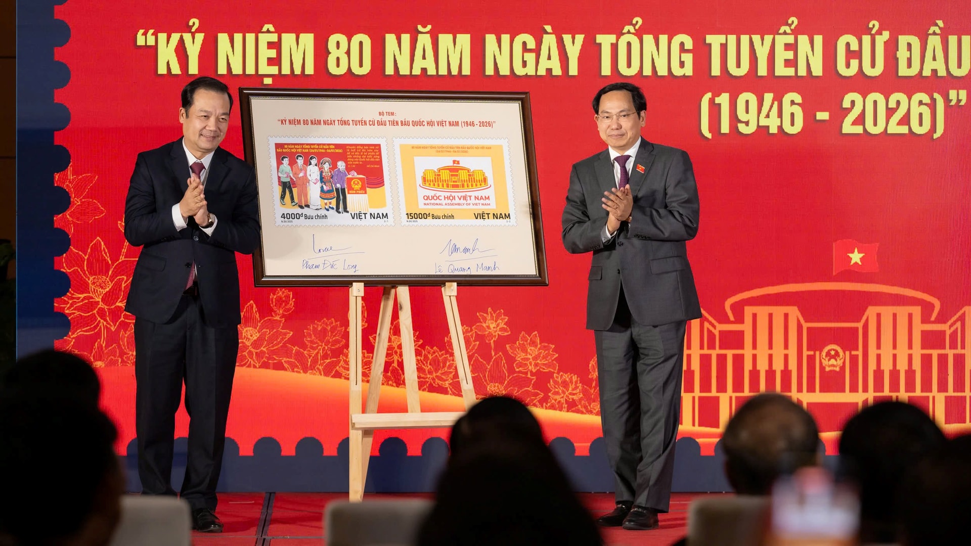 Phát hành bộ tem bưu chính kỷ niệm 80 năm Quốc hội Việt Nam