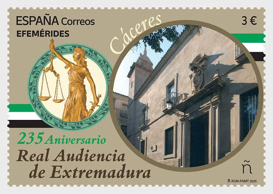 Bưu chính Tây Ban Nha phát hành tem kỷ niệm 235 năm thành lập Tòa án Tối cao Hoàng gia