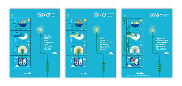 Văn phòng Bưu chính Liên Hợp Quốc phát hành tem kỷ niệm 80 năm thành lập và 70 năm mở rộng thành viên