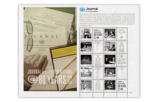 Văn phòng Bưu chính Liên Hợp Quốc phát hành bộ tem đầu tiên năm 2026