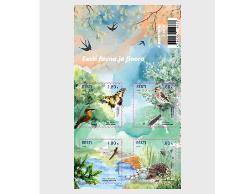 Bưu chính Estonia phát hành tờ bìa tem về hệ động thực vật Estonia