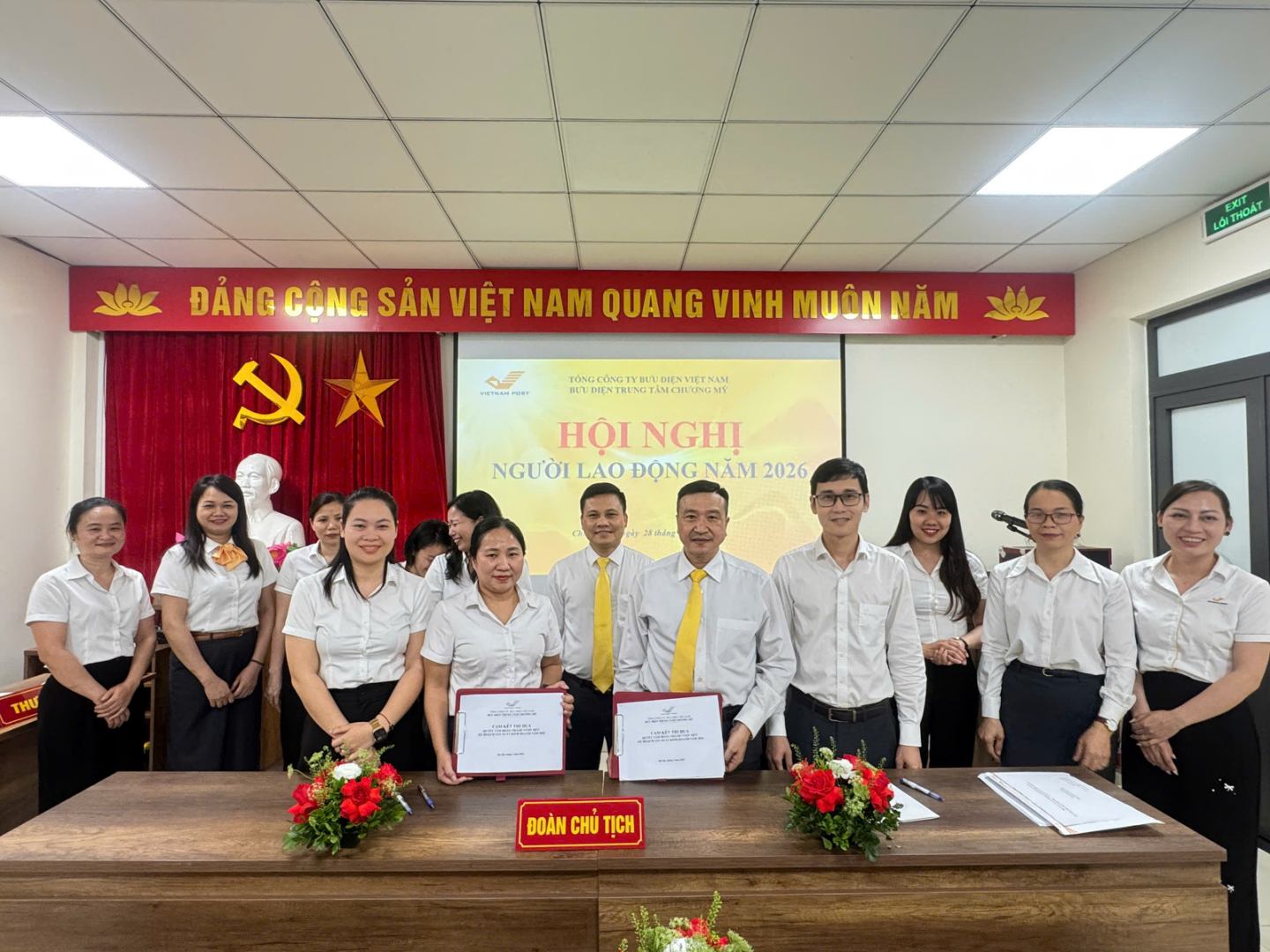Bưu điện Trung tâm Chương Mỹ triển khai nhiệm vụ năm 2026 tại Hội nghị Người lao động