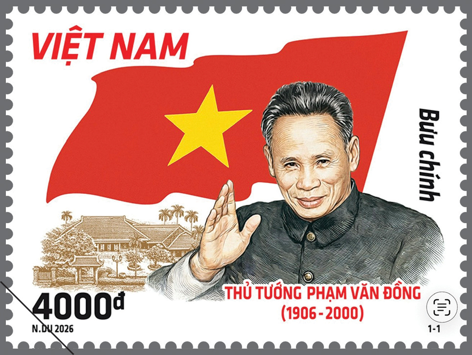 Giới thiệu bộ tem bưu chính “Kỷ niệm 120 năm sinh Thủ tướng Phạm Văn Đồng (1906 – 2026)”