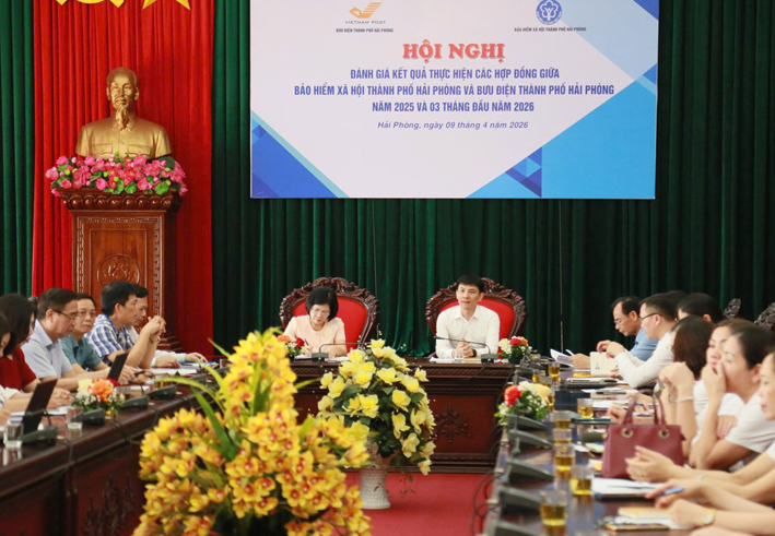 Hội nghị đánh giá kết quả thực hiện hợp đồng giữa BHXH TP Hải Phòng và Bưu điện TP Hải Phòng