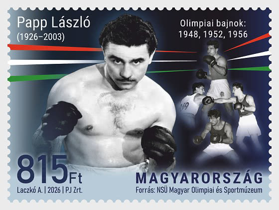 Bưu chính Hungary vinh danh các huyền thoại thể thao trên tem bưu chính