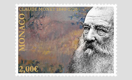 Bưu chính Monaco phát hành tem kỷ niệm 100 năm ngày mất của danh hoạ Claude Monet