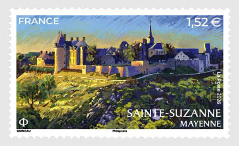 Bưu chính Pháp phát hành tem về thị trấn cổ Sainte-Suzanne - Mayenne