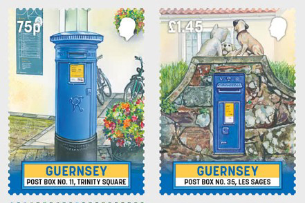 Bưu chính Guernsey phát hành bộ tem về các mẫu thùng thư ở Guernsey