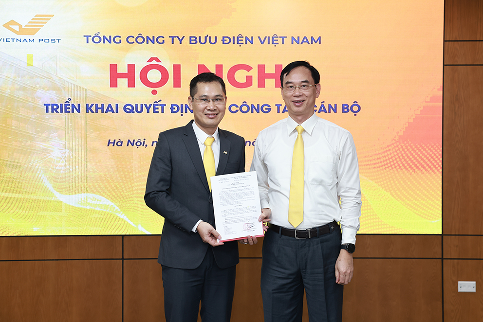 Bưu điện Việt Nam bổ nhiệm Phó Giám đốc Bưu điện Trung tâm Từ Liêm
