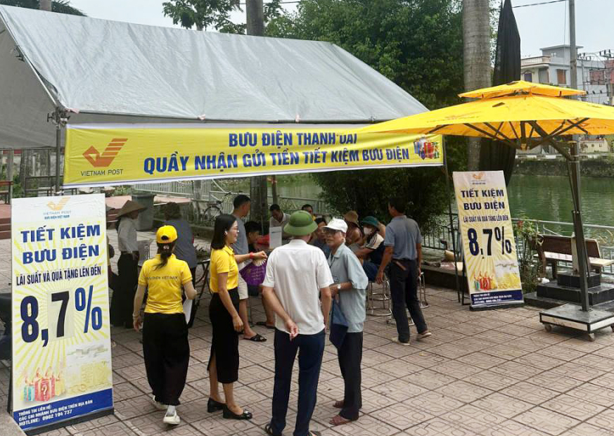 Bưu điện Trung tâm Chương Mỹ ra quân huy động tiền gửi tiết kiệm tại địa bàn Thanh Oai