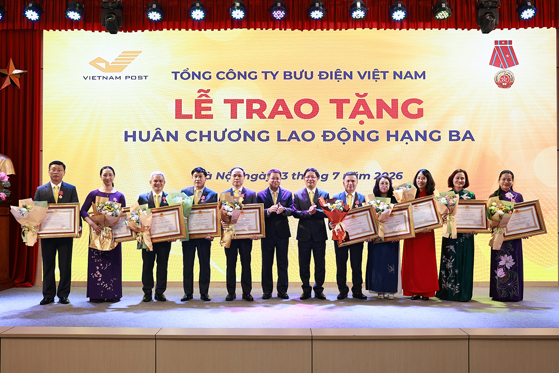 Bưu điện Việt Nam tôn vinh các tập thể, cá nhân tiêu biểu, lan tỏa động lực thi đua năm 2026