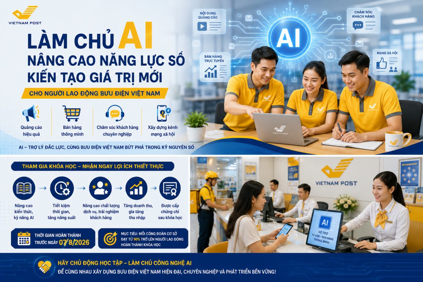 Mỗi đoàn viên Công đoàn làm chủ AI – Mỗi đơn vị thêm động lực chuyển đổi số