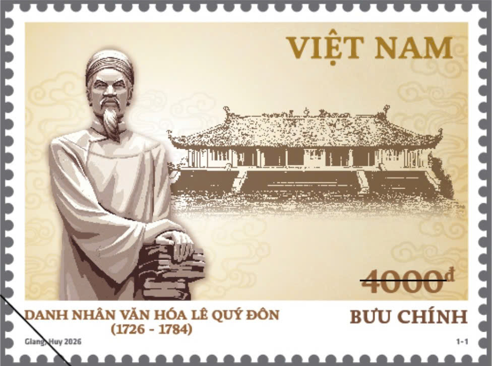 Giới thiệu bộ tem bưu chính “Kỷ niệm 300 năm ngày sinh Danh nhân văn hóa Lê Quý Đôn (1726–2026)”