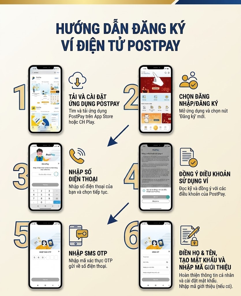 Hướng dẫn quy trình đăng ký ví và gửi tiết kiệm trực tuyến trên ví điện tử PostPay