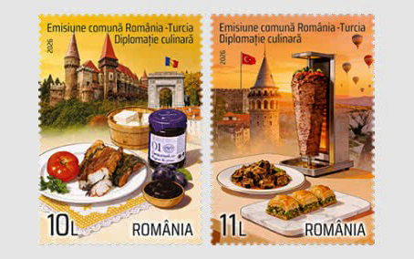 Romania và Thổ Nhĩ Kỳ phát hành chung bộ tem về chủ đề Ngoại giao Ẩm thực