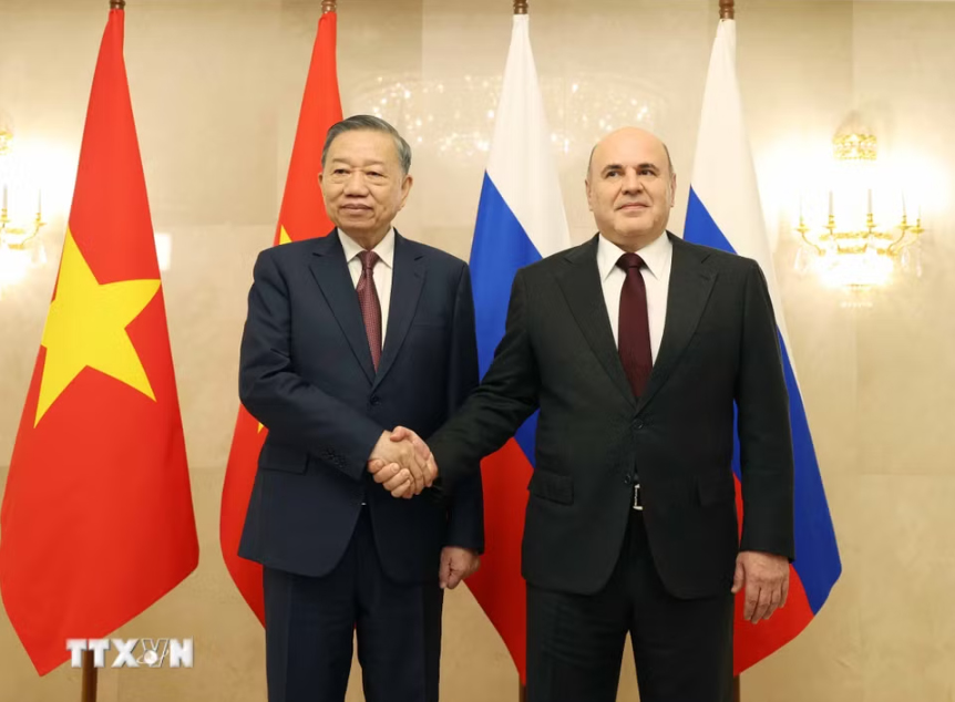 Tổng Bí thư, Chủ tịch nước Tô Lâm hội kiến Thủ tướng Nga Mikhail Mishustin