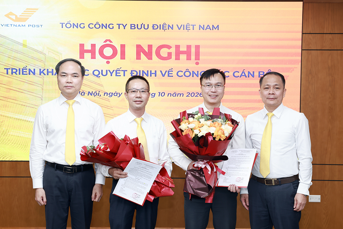 Bưu điện Việt Nam công bố quyết định điều động, bổ nhiệm cán bộ tại các đơn vị