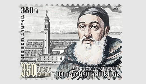 Armenia và Vatican phát hành tem Kỷ niệm 350 năm ngày sinh Mekhitar xứ Sebaste