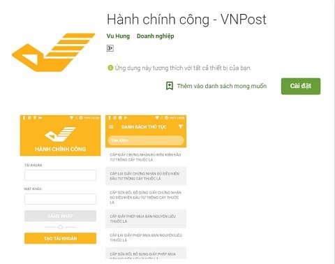Giải pháp hành chính công VNPOST-PA đa tiện ích