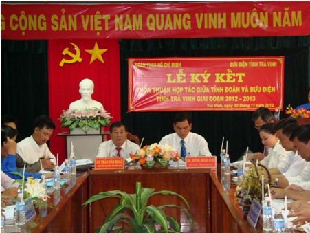 Bưu Điện tỉnh Trà Vinh hợp tác với Tỉnh đoàn phát triển dịch vụ AVG