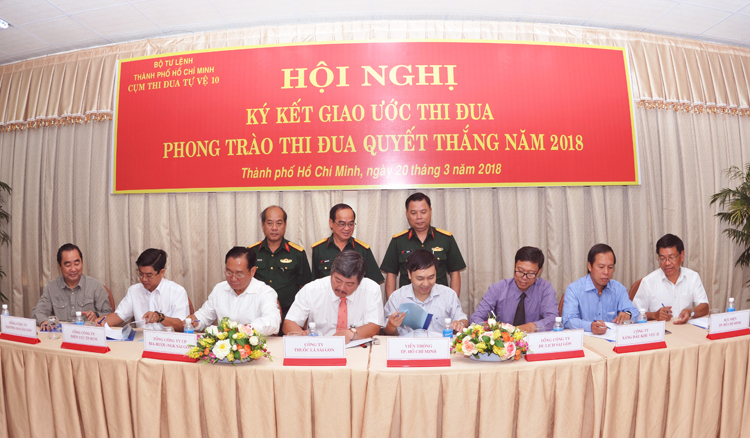Cụm thi đua tự vệ 10 TP. Hồ Chí Minh ký kết giao ước thi đua năm 2018