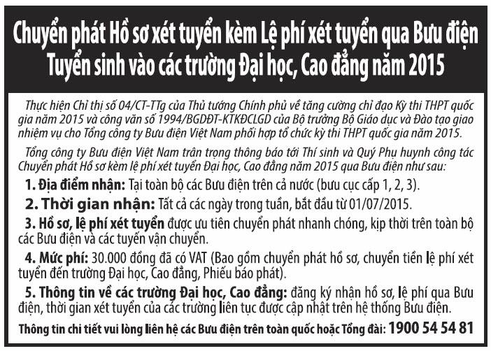 Tổng hợp báo chí ngành Bưu điện ngày 23/07/2015 