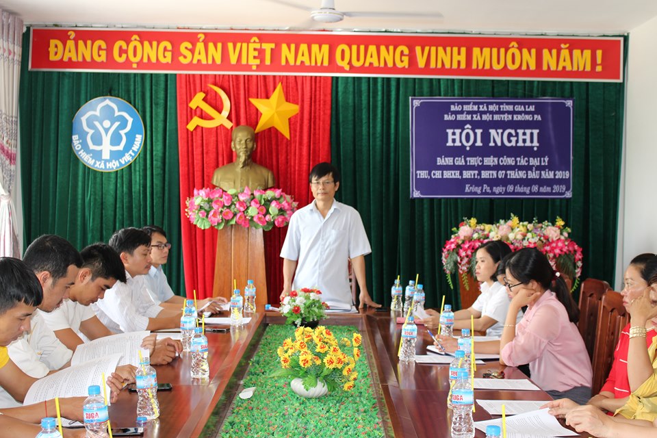 Krông Pa: Hội nghị đánh giá công tác thu, chi trả lương hưu, trợ cấp BHXH