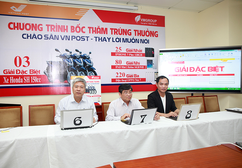 Quay số trúng thưởng chương trình “VMG chào VNPost - Thay lời muốn nói”