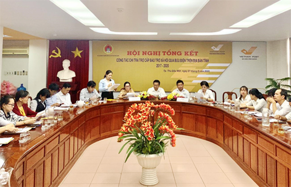 Bưu điện tỉnh Bình Dương tổng kết công tác chi trả chính sách trợ giúp xã hội giai đoạn 2017-2020