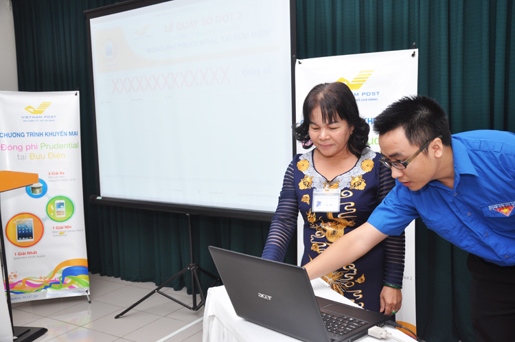 Bưu điện TP. Hồ Chí Minh: Quay số trúng thưởng chương trình khuyến mại đóng phí Prudential