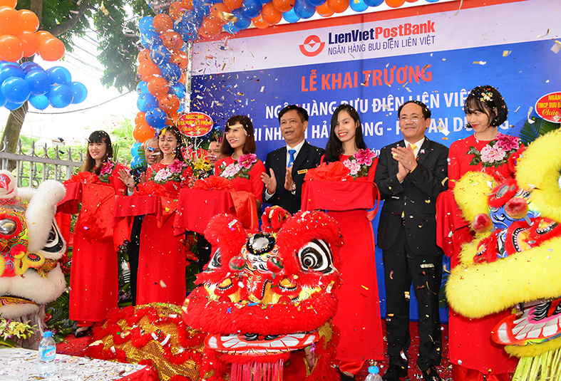 Khai trương Phòng giao dịch ngân hàng Bưu điện Liên Việt An Dương, Hải Phòng