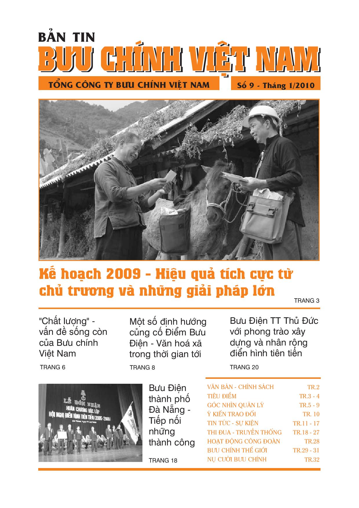 Bản tin bưu chính số 9