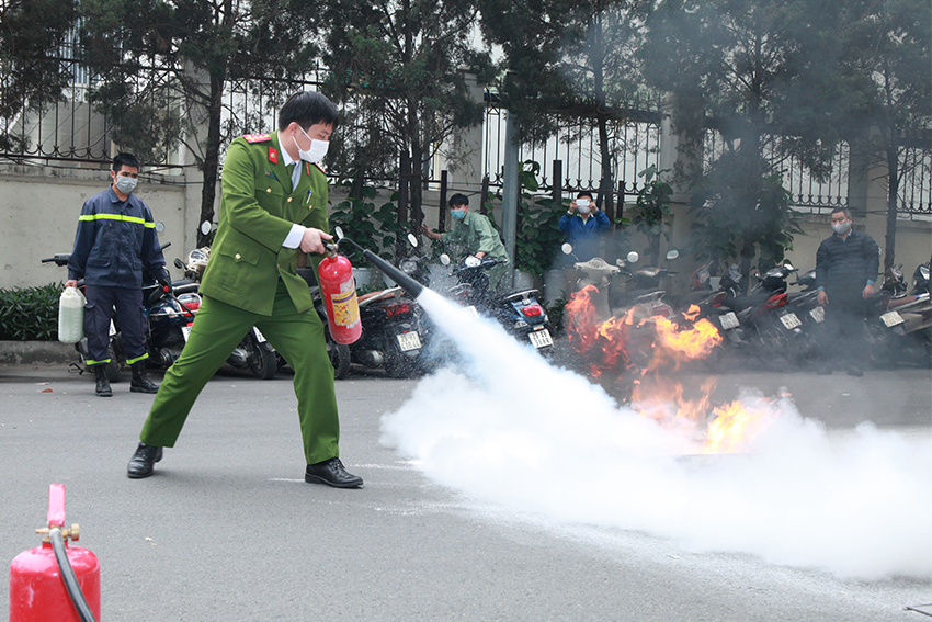 Khối cơ quan Tổng công ty tập huấn công tác Phòng cháy chữa cháy 
