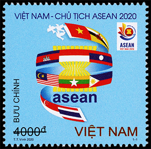Introducing the stamp "Vietnam welcomes ASEAN 2020"