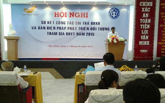 Hội nghị sơ kết công tác chi trả BHXH qua Bưu điện tại tỉnh Bạc Liêu