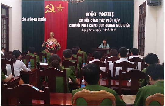 Công an và Bưu điện tỉnh Lạng Sơn: sơ kết công tác phối hợp chuyển phát CMND  