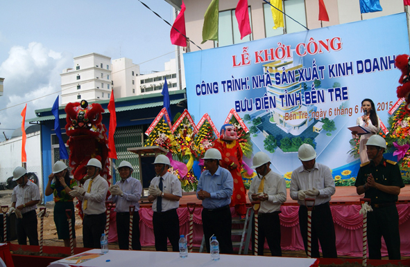 Khởi công xây dựng nhà sản xuất kinh doanh Bưu điện tỉnh Bến Tre