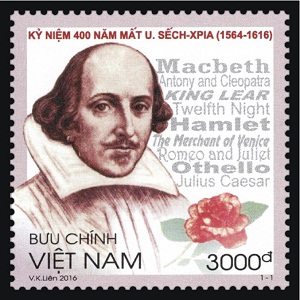 Phát hành bộ tem “Kỷ niệm 400 năm mất U. Sếch-xpia (1564-1616)”