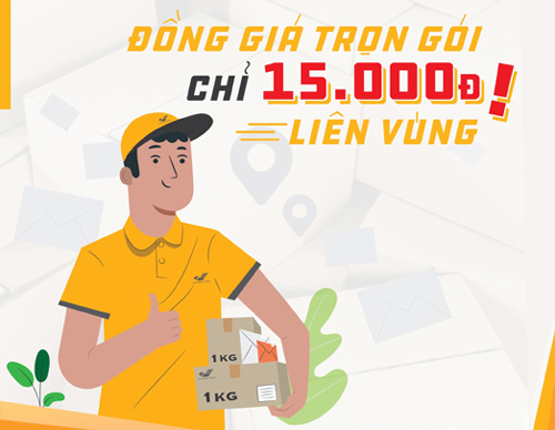 Vietnam Post ưu đãi đồng giá trọn gói 15.000 đồng cho bưu gửi dưới 01kg