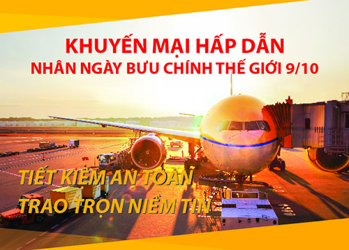 Khuyến mại hấp dẫn dành cho dịch vụ Bưu phẩm, bưu kiện quốc tế