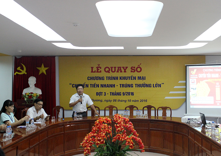 Bưu điện tỉnh Bình Dương quay số chương trình “Chuyển tiền nhanh – Trúng thưởng lớn” đợt 3