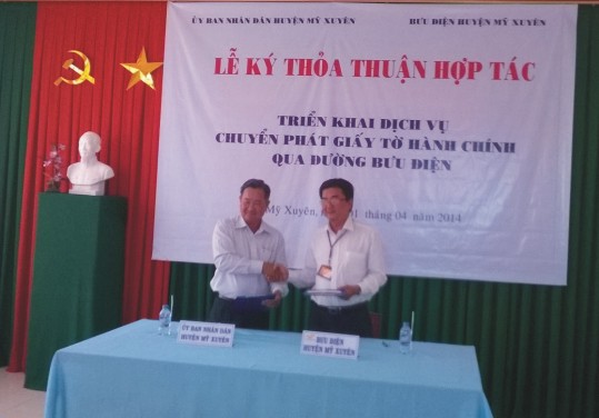 Bưu điện tỉnh Sóc Trăng triển khai dịch vụ chuyển phát hồ sơ hành chính công tại huyện Mỹ Xuyên