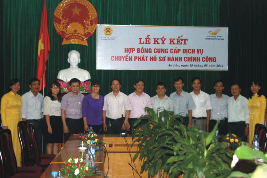 Bưu điện TP. Hải Phòng và UBND huyện An Lão triển khai dịch vụ chuyển phát hành chính công qua hệ thống Bưu điện
