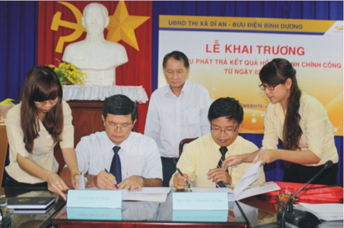 Bưu điện tỉnh Bình Dương triển khai dịch vụ Chuyển phát hồ sơ hành chính công tại thị xã Dĩ An