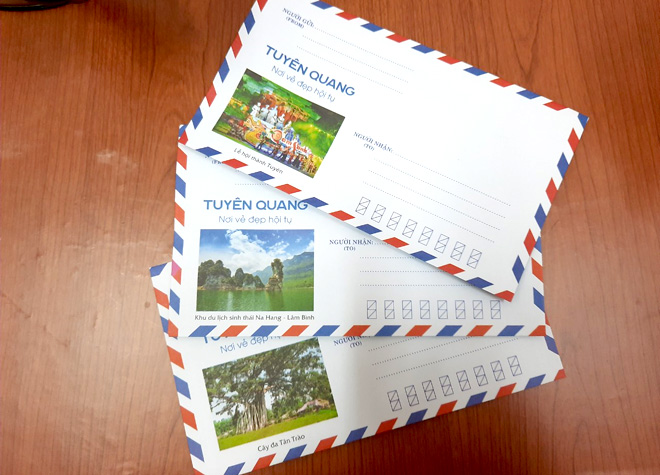 Hơn 32.000 nhãn tem, 300.000 phong bì bưu chính quảng bá du lịch Tuyên Quang