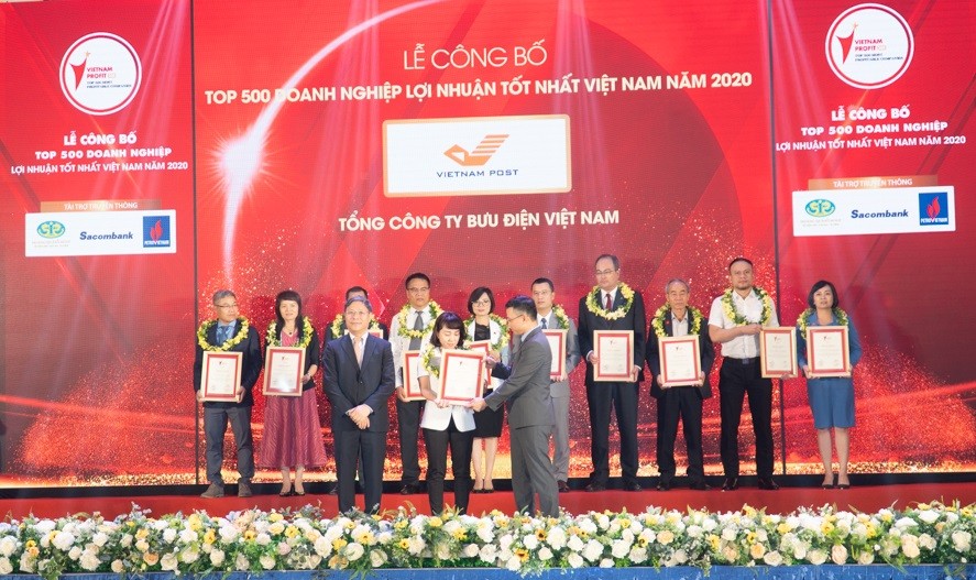 Vietnam Post ranks Top 500 Most Profitable Enterprises 2020 in Viet Nam in 3 consecutive years