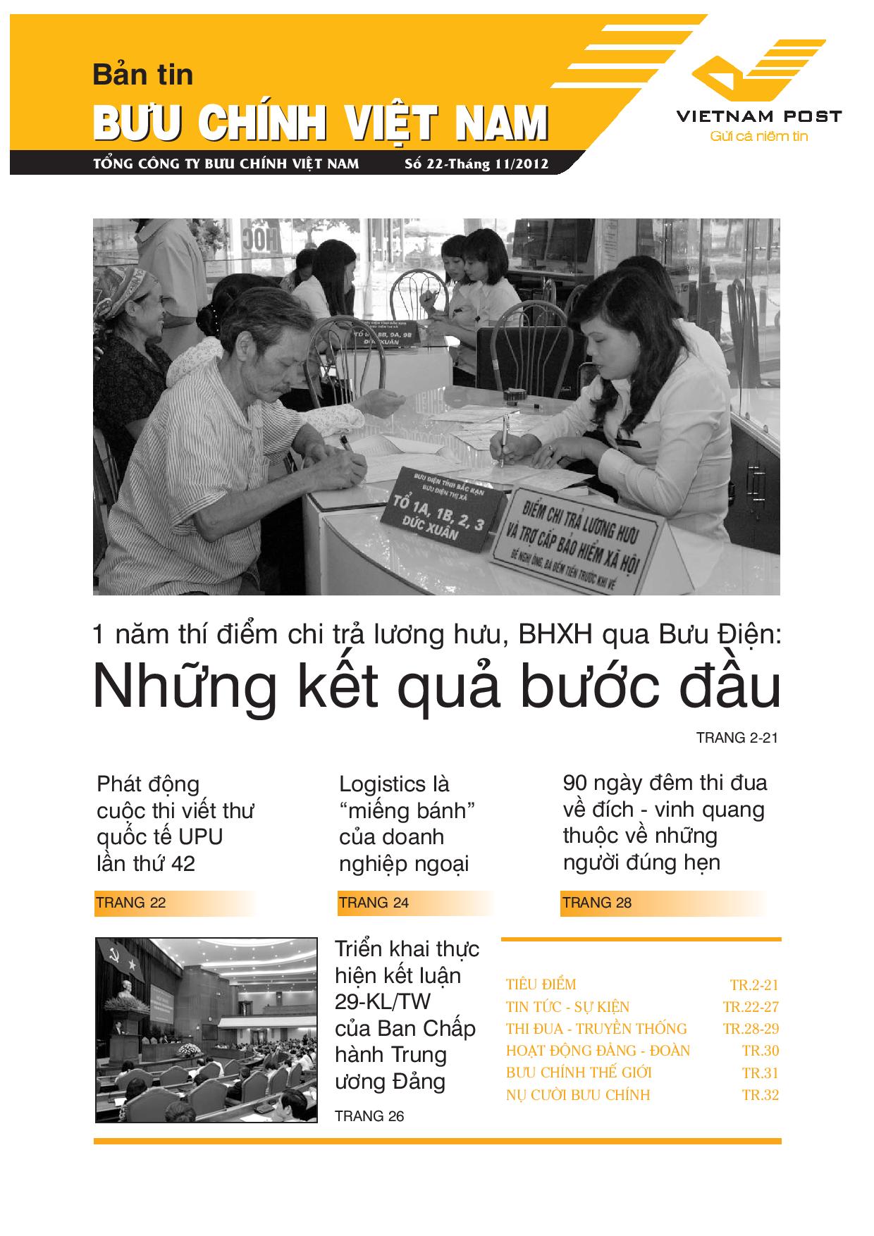 Bản tin bưu chính số 22