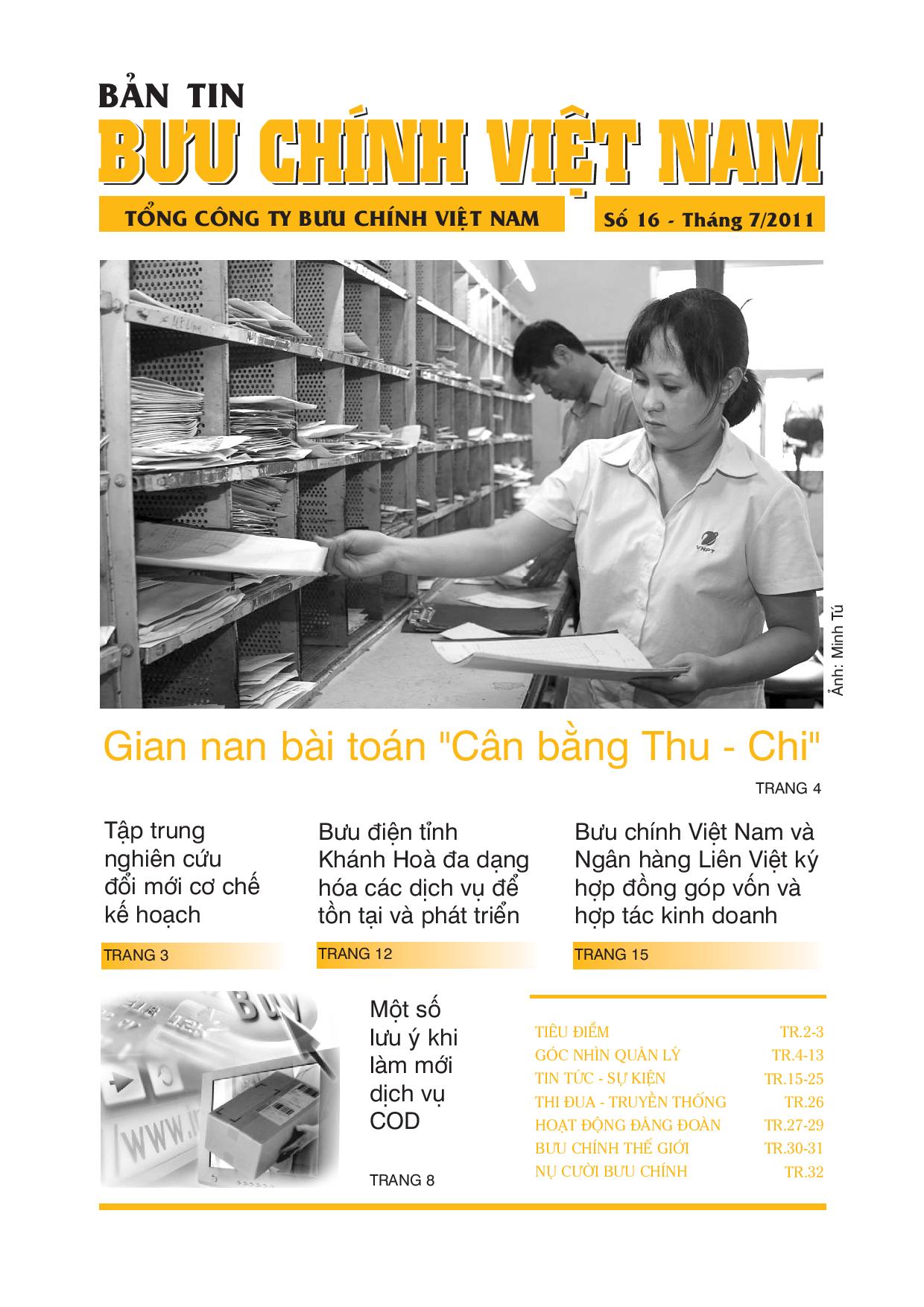 Bản tin bưu chính số 16
